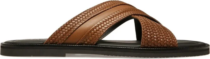 Jabil woven leather cross-strap sandals