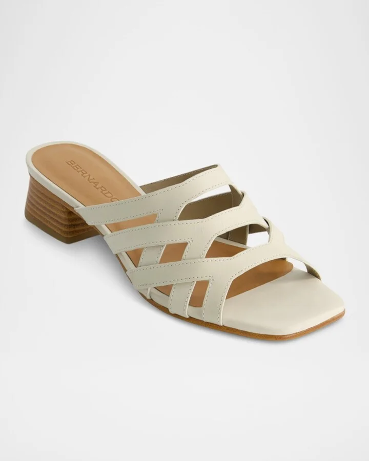 Jacin Caged Leather Slide Sandals - Image 3