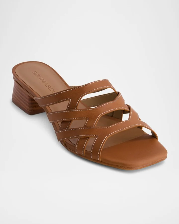 Jacin Caged Leather Slide Sandals - Image 5