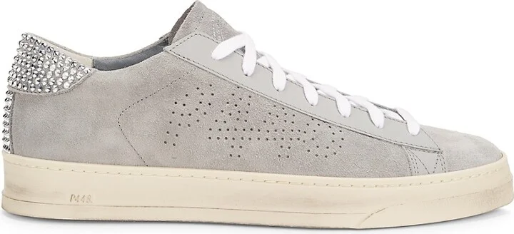 Jack Crystal-Studded Suede Low-Top Sneakers