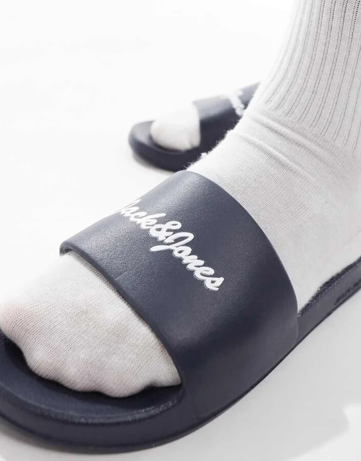 Jack & Jones logo slides in navy - Image 2
