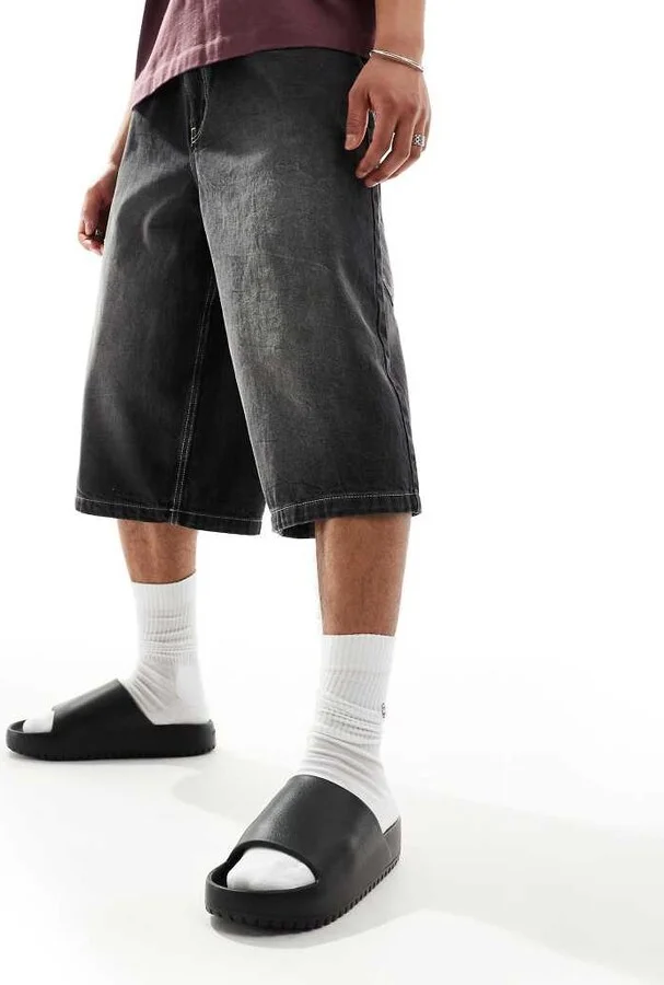 Jack & Jones molded slides in black