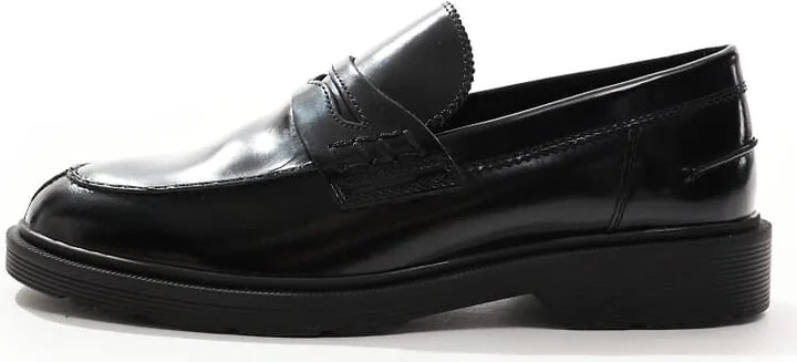 Jack & Jones penny loafer with chunky sole in black - Image 2