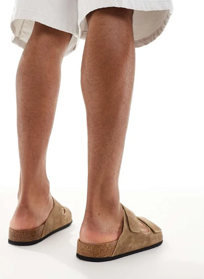 Jack & Jones strap sandals in beige - Image 4