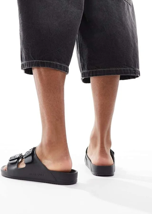 Jack & Jones strap sandals in black - Image 2