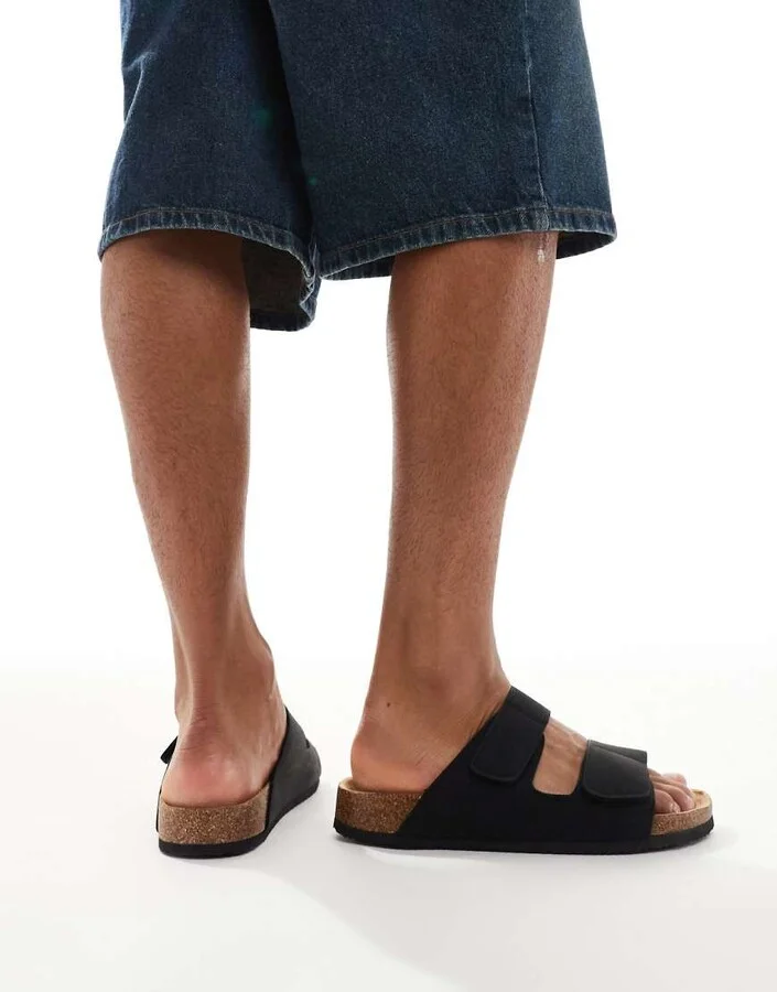 Jack & Jones strap sandals in black - Image 3
