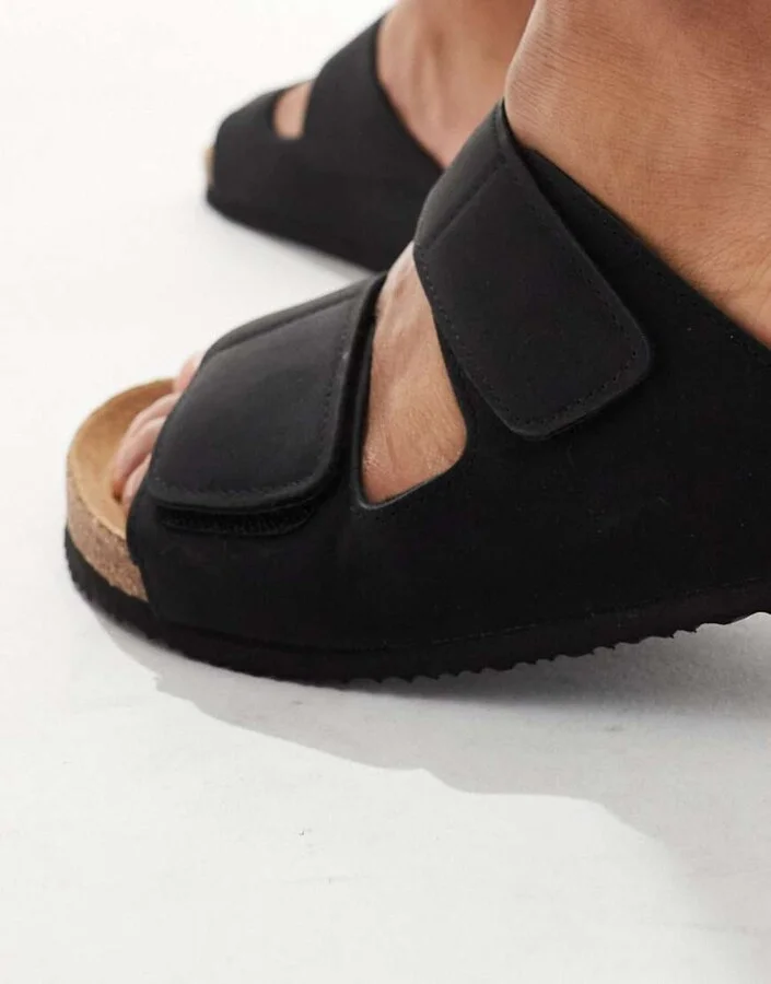 Jack & Jones strap sandals in black - Image 4