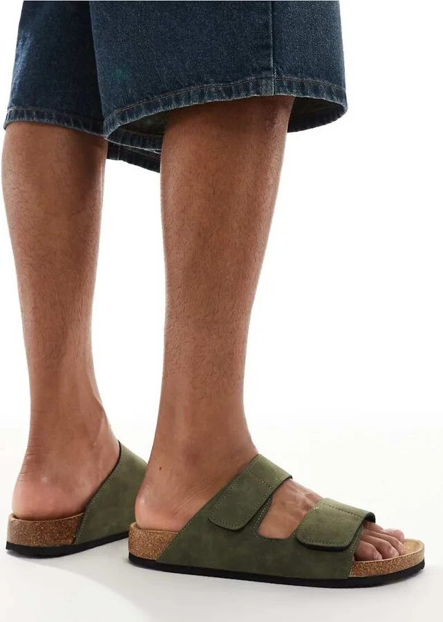 Jack & Jones strap sandals in green - Image 4