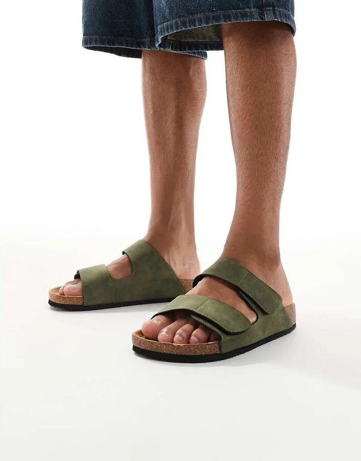 Jack & Jones strap sandals in green