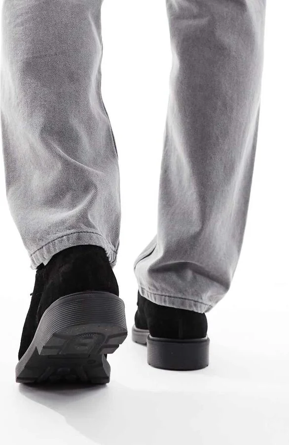 Jack & Jones suede loafers in black - Image 3