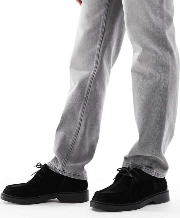 Jack & Jones suede loafers in black - Image 4