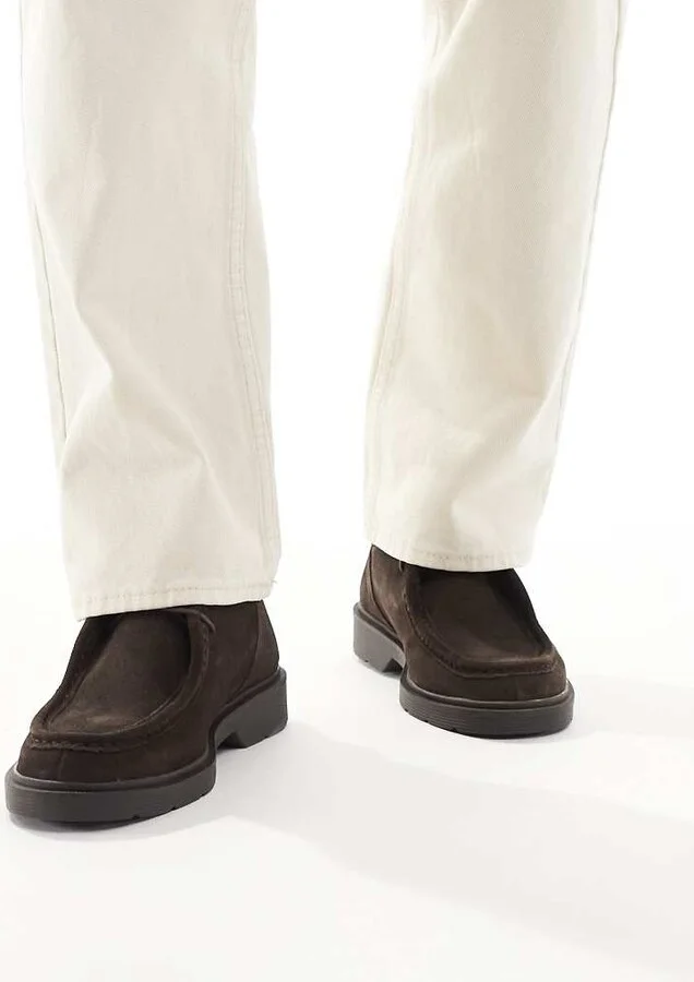 Jack & Jones suede loafers in brown - Image 4