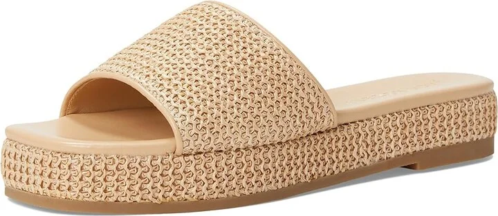 Jack Rogers Bay Flatform Sandal - Raffia Women's Wedge Shoes Natural : 5 M, Leather/Rubber - Image 5