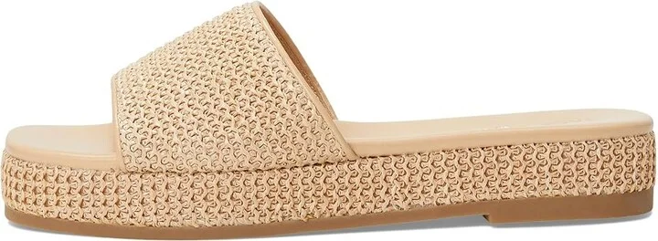 Jack Rogers Bay Flatform Sandal - Raffia Women's Wedge Shoes Natural : 5 M, Leather/Rubber - Image 6
