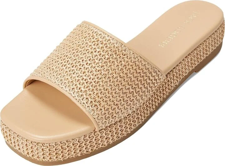 Jack Rogers Bay Flatform Sandal - Raffia Women's Wedge Shoes Natural : 5 M, Leather/Rubber - Image 7