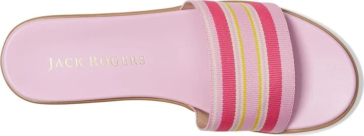 Jack Rogers Bayview Slide Women's Sandals Pink : 6 M, Leather - Image 2
