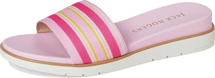 Jack Rogers Bayview Slide Women's Sandals Pink : 6 M, Leather - Image 5