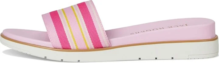 Jack Rogers Bayview Slide Women's Sandals Pink : 6 M, Leather - Image 6