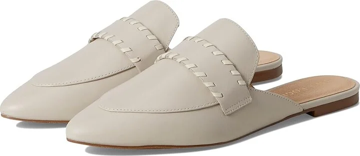 Jack Rogers Beacon Stitch Mule Women's Slippers Pumice/Ivory : 6 M, Leather/Rubber