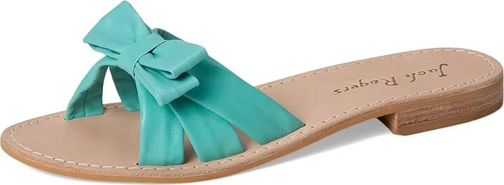 Jack Rogers Brightly Bow Sandal Women's Sandals Aquamarine : 11 M, Leather - Image 5
