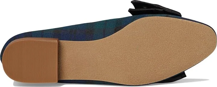 Jack Rogers Brookline Bow Loafers - Plaid Women's Flat Shoes Midnight Tartan : 8 M, Leather - Image 3