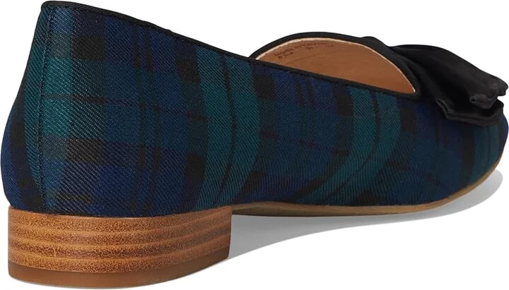 Jack Rogers Brookline Bow Loafers - Plaid Women's Flat Shoes Midnight Tartan : 8 M, Leather - Image 4
