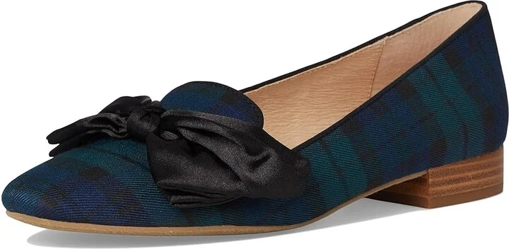 Jack Rogers Brookline Bow Loafers - Plaid Women's Flat Shoes Midnight Tartan : 8 M, Leather - Image 5