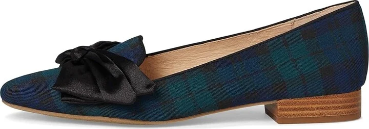 Jack Rogers Brookline Bow Loafers - Plaid Women's Flat Shoes Midnight Tartan : 8 M, Leather - Image 6