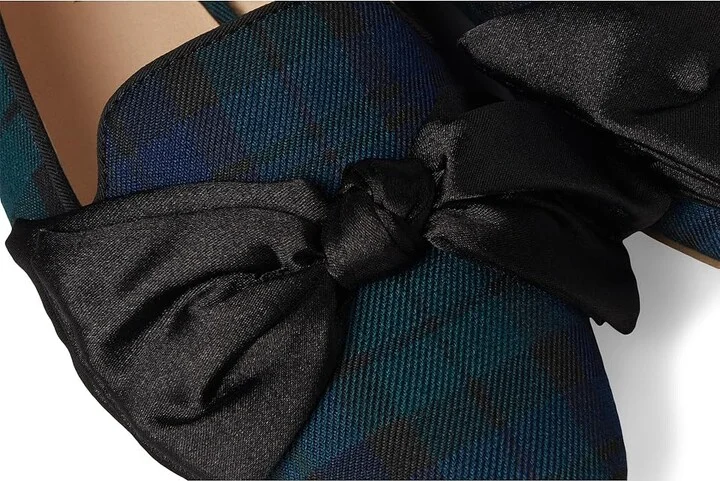 Jack Rogers Brookline Bow Loafers - Plaid Women's Flat Shoes Midnight Tartan : 8 M, Leather - Image 7
