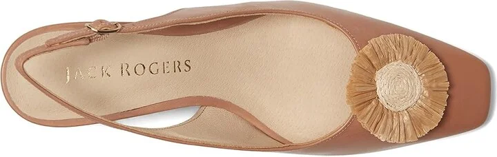 Jack Rogers Brynn Sling Women's Sandals Cafe Au Lait/Natural : 9 M, Leather/Rubber - Image 2