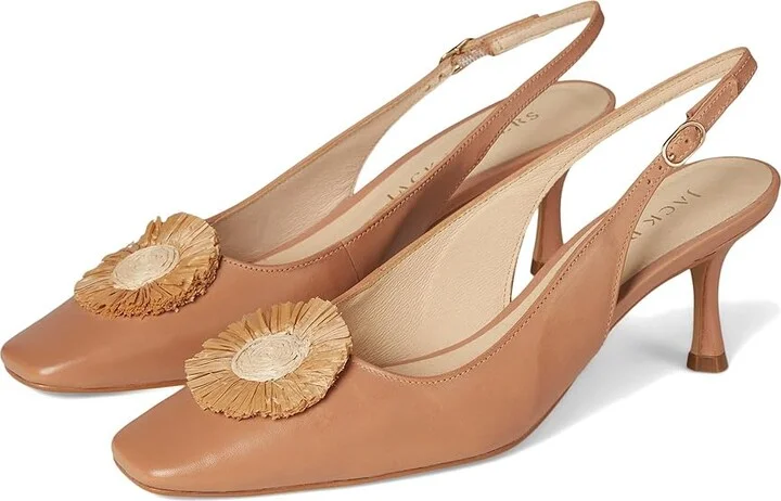 Jack Rogers Brynn Sling Women's Sandals Cafe Au Lait/Natural : 9 M, Leather/Rubber