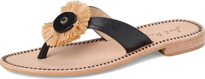 Jack Rogers Cay Thong Sandal Women's Sandals Fucshia Pink/Natural : 5 M, Leather - Image 11