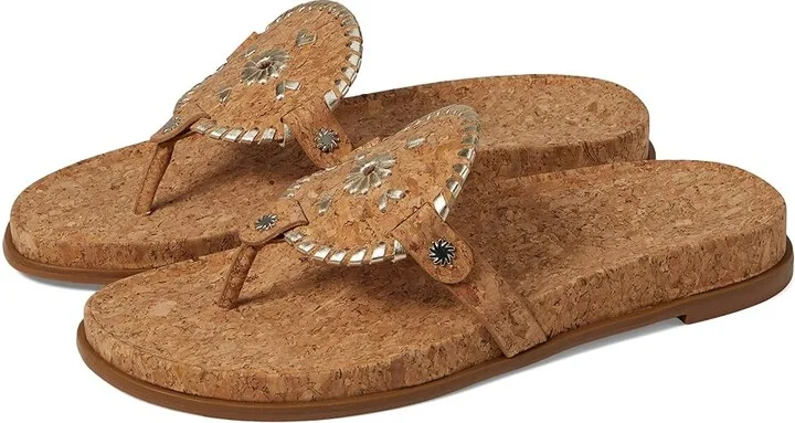 Jack Rogers Collins Casual Sandal Women's Shoes Cork/Platinum : 5 M