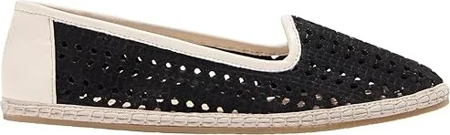 Jack Rogers Conwell Slip On - Nubuck Women's Flat Shoes Black/Ivory : 8.5 M - Image 5
