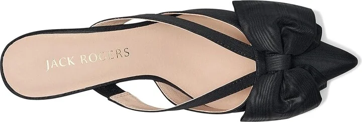 Jack Rogers Cynthia Bow Mule Women's Sandals Black : 6.5 M, Leather - Image 2