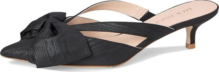 Jack Rogers Cynthia Bow Mule Women's Sandals Black : 6.5 M, Leather - Image 5