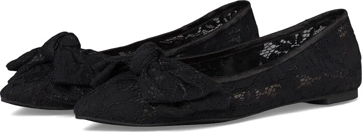 Jack Rogers Debra Ballet - Lace Women's Flat Shoes Black : 9 M, Leather