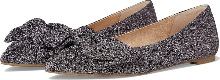 Jack Rogers Debra Ballet - Sparkle Women's Flat Shoes Anthracite Sparkle : 8.5 M, Leather