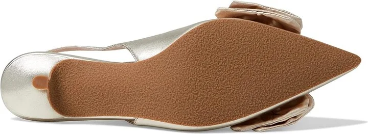 Jack Rogers Debra Slingback Kitten Heel High Women's Heels Platinum Nappa : 6.5 M, Leather - Image 3