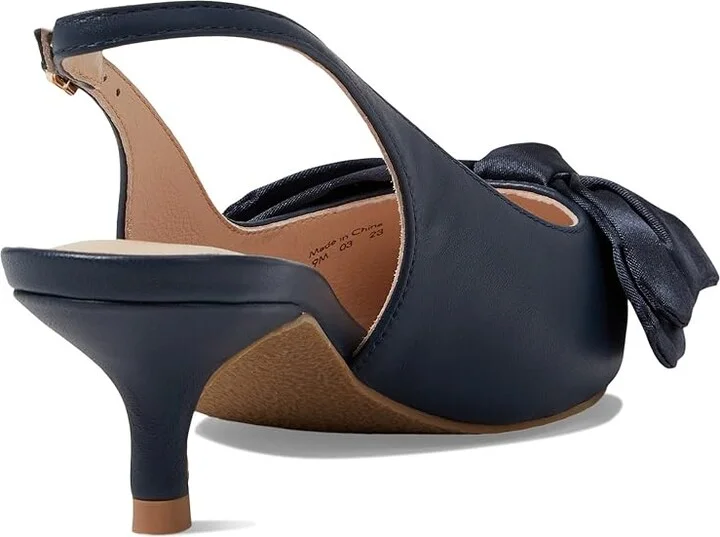 Jack Rogers Debra Slingback Kitten Heel High Women's Heels Platinum Nappa : 6.5 M, Leather - Image 8
