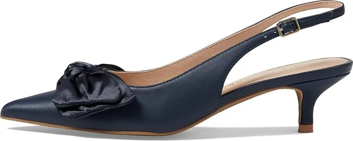 Jack Rogers Debra Slingback Kitten Heel High Women's Heels Platinum Nappa : 6.5 M, Leather - Image 9