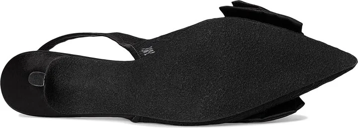 Jack Rogers Debra Slingback Kitten Heel - Lace/Satin High Women's Heels Black : 7 M, Textile - Image 3