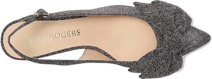 Jack Rogers Debra Slingback Kitten Heel - Sparkle High Women's Heels Anthracite Sparkle : 6 M, Textile - Image 2