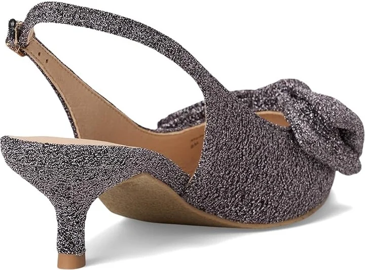 Jack Rogers Debra Slingback Kitten Heel - Sparkle High Women's Heels Anthracite Sparkle : 6 M, Textile - Image 4