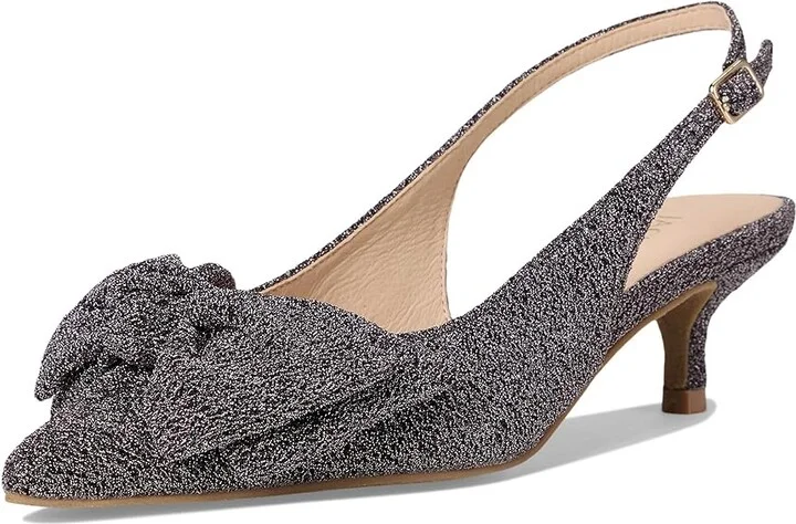 Jack Rogers Debra Slingback Kitten Heel - Sparkle High Women's Heels Anthracite Sparkle : 6 M, Textile - Image 5