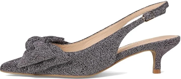 Jack Rogers Debra Slingback Kitten Heel - Sparkle High Women's Heels Anthracite Sparkle : 6 M, Textile - Image 6