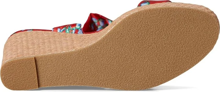 Jack Rogers Deirdre Scarf Wedge Women's Wedge Shoes Midnite : 9 M, Leather - Image 9