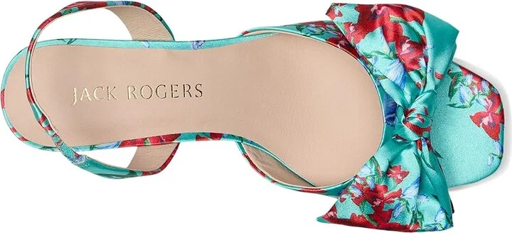 Jack Rogers Eloise Bow Slingback Women's Sandals Aquamarine : 9 M, Leather - Image 2