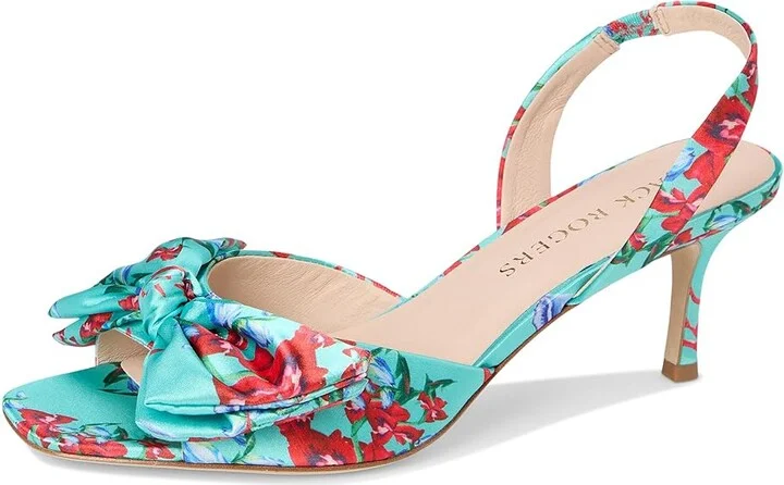 Jack Rogers Eloise Bow Slingback Women's Sandals Aquamarine : 9 M, Leather - Image 5