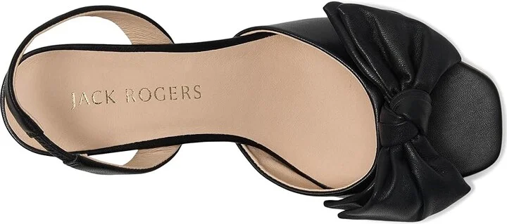 Jack Rogers Eloise Bow Slingback Women's Sandals Black : 5 M, Leather - Image 2